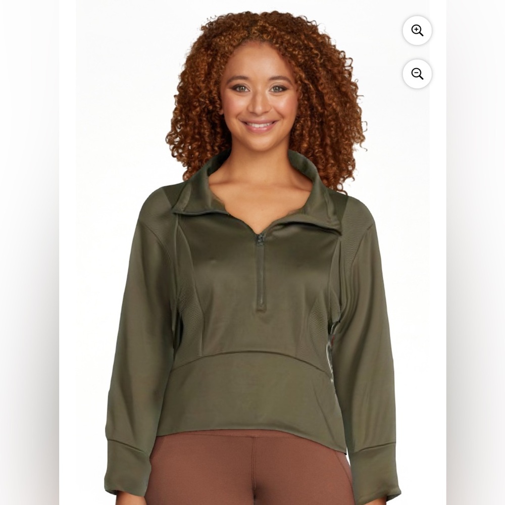 Avia Quarter Zip Ottoman Olive Green ⚫️
